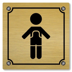 WC chlapci, 148x148mm, zlatá, Kansas